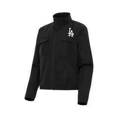 Antigua Women's Black Los Angeles Dodgers Even Par Full-Zip Jacket, Black