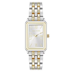 Anne Klein Womens Two Tone Rectangular Quartz Estate Watch Stylish Metal Design, 25mm