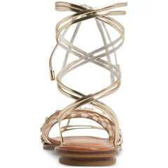 ALDO Women's Seazen Lace-Up Ankle-Tie Flat, Sandals Trendy Comfortable Stylish Flats
