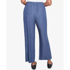 Alfred Dunner Petite Summer Solstice Relaxed Button Detail Ankle Pant