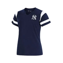 Antigua Women's Navy New York Yankees Encounter Notch Neck Top , Navy
