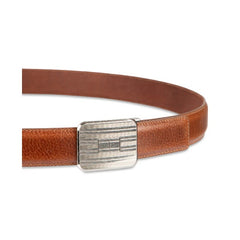 Tommy Hilfiger Men's Engine Turned Plaque Buckle Belt