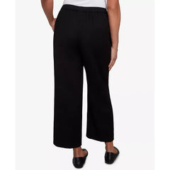 Alfred Dunner Petite Santa Barbara Button Cuffed All Around Elastic Ankle Pants