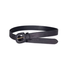 Frye Women's Covered Buckle Leather Lacing Belt