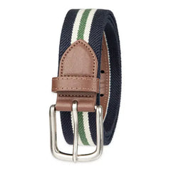 Club Room Men's Striped Fabric Stretch Casual Belt