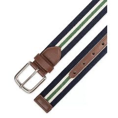 Club Room Men's Striped Fabric Stretch Casual Belt