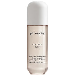 philosophy hair and body mists β long-lasting fragrance mists for women with skin-loving ingredients β hydrates & refreshes for 24 hours β vanilla, pistachio & coconut scent options