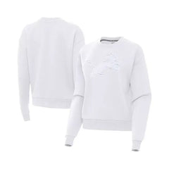 Antigua Women's White Detroit Lions Victory Pullover Sweatshirt , White