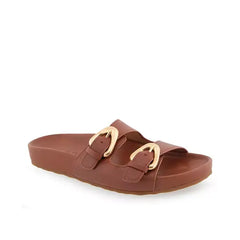 Aerosoles Women's Link Moulded Footbed Sandals, Comfortable Supportive Slide Footwear