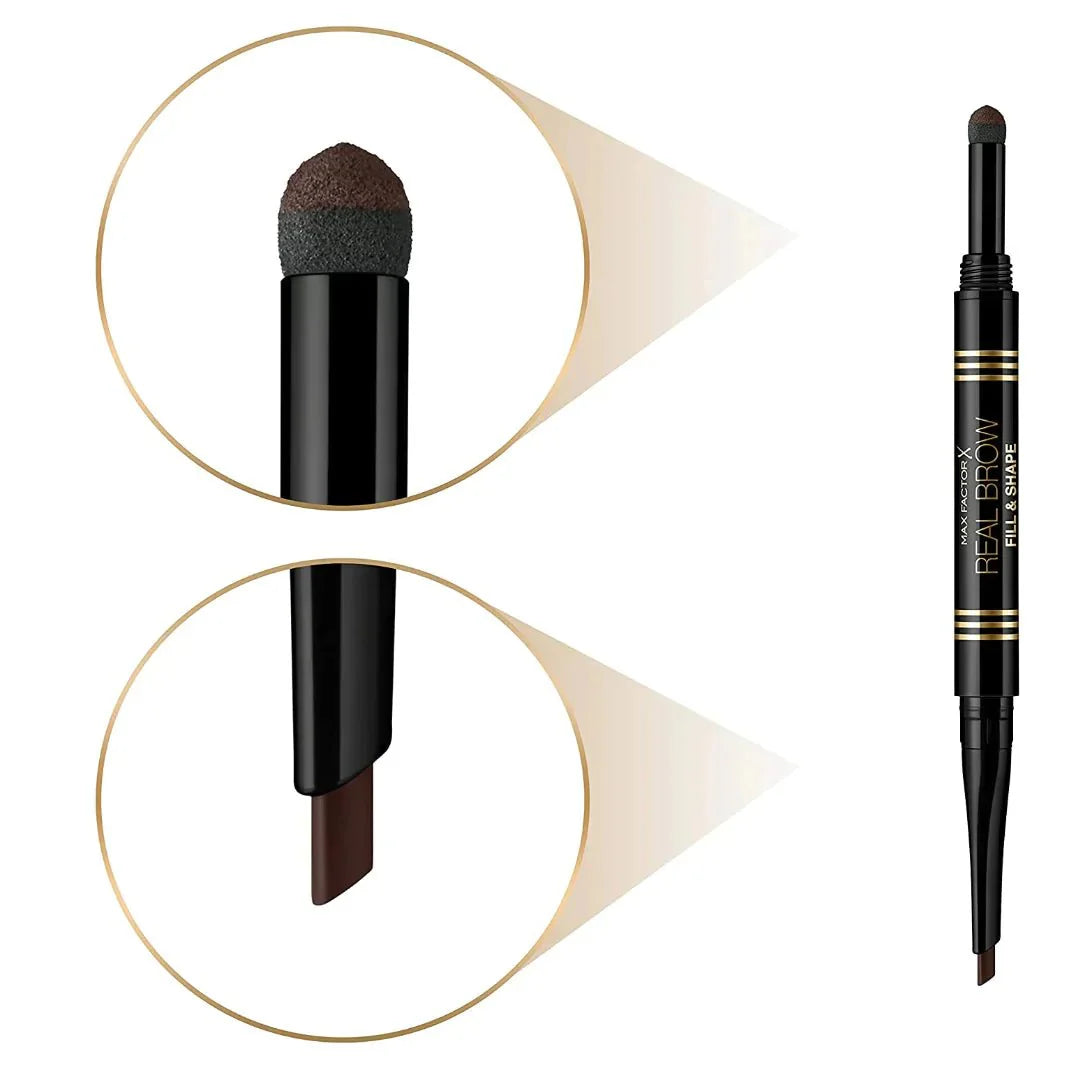 Maxfactor Eyebrow Pencil Real Brow Fill & Shape - 04 Deep Brow - AllurebeautypkMaxfactor Eyebrow Pencil Real Brow Fill & Shape - 04 Deep Brow