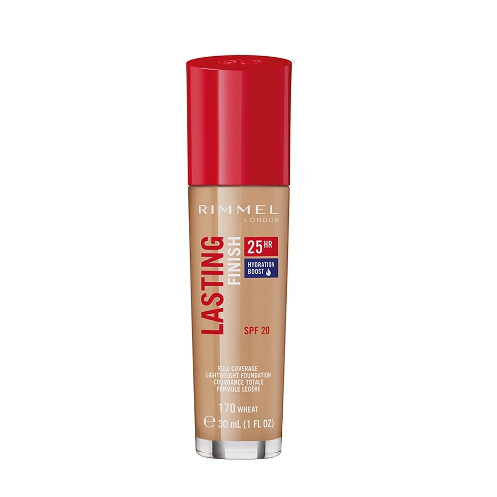 Rimmel Lasting Finish 25H Foundation 170 Wheat 30Ml - AllurebeautypkRimmel Lasting Finish 25H Foundation 170 Wheat 30Ml