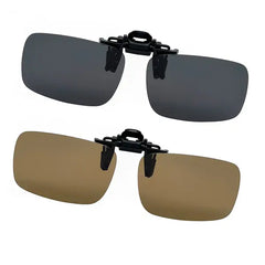Joopin 2 Pairs Polarized Clip On Sunglasses Over Eyeglasses for Men Women UV Protection