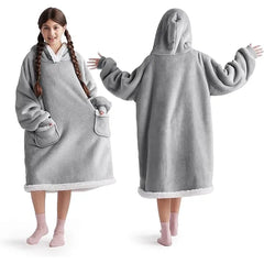 Bedsure Blanket Hoodie, Wearable Blanket for Adults & Kids as Gifts for Women Men, Mothers Day Hoodie Gifts for Mom Birthday, Ultra Violet, Standard