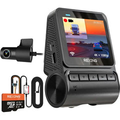 Rexing V1P Flex X4 4K Wi-Fi Dual (Front + Rear) Dash Camera - Black