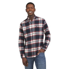 Chaps Men's and Big Men's Comfort Stretch Flannel Shirt