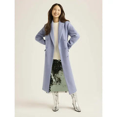 Scoop Women's & Women's Plus Faux Wool Oversized Double Breasted Coat