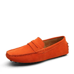 Big Size Men's Casual Loafers Slip On Leather Shoes Lightweight Driving Shoes Moccasins Classic Penny Loafer Flats Boat Shoes