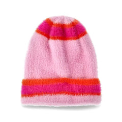 No Boundaries Women's Striped Cozy Winter Beanie