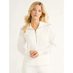 Free Assembly Women's Half Zip Pullover Sweatshirt