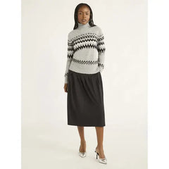 Free Assembly Women’s Fair Isle Turtleneck Sweater, Midweight