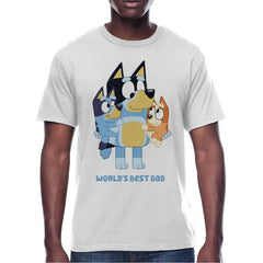 Bluey, Mens Graphic Tee, Worlds Best Dad