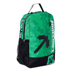 Minecraft Pickaxe Creeper Unisex 18" Laptop Backpack, Green Black
