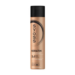 Syoss Keratin Extra Strong Hold Hair Spray "Style Perfection" 4, 3 in 1 Style, Care & Protect, With Vitamin Complex, Long Lasting Hold, Professional Performance - 400 ml
