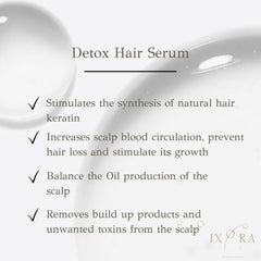 ixora Detox Hair Serum enriched with ginseng & garlic, stimulate hair growth & stop hair loss - 30ml Certified Organic