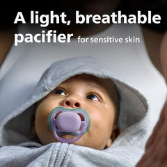 AVENT Philips Ultra Air Pacifier - 4 x Light, Breathable Baby Pacifiers for Babies Aged 0-6 Months, BPA Free with Sterilizer Carry Case, SCF085/50