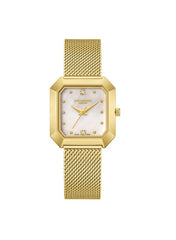 LEE COOPER Women's Watch, Analog Display and Mesh Strap - LC08027.120, Gold