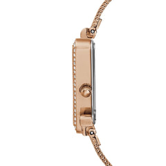 GUESS Rose Gold-Tone Triangle Mesh Analog Watch