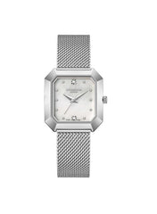 LEE COOPER Women's Watch, Analog Display and Mesh Strap - LC08027.320, Silver