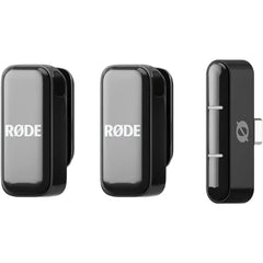 RODE Wireless Micro Ultra-Compact Dual Wireless Microphone System (2 X Transmitter, 1 X USB-C Receiver) β Black
