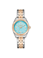 LEE COOPER Women's 2035 Movement Watch, Analog Display and Metal Strap - LC08038.590, Dark Blue