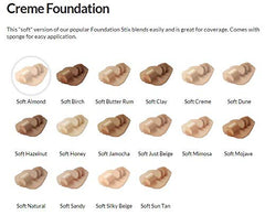 Jolie Creme Foundation SPF-15 Full Coverage Makeup W/Sponge (Soft Silky Beige)