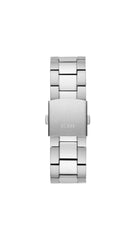 GUESS US Men's Silver-Tone Cut-Through Multifunction Watch