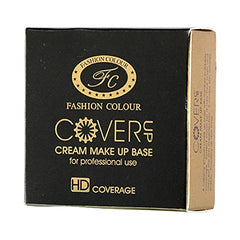 FASHION COLOUR Cover Up Cream Makeup Base Ii Oil Free Make Up Base Hd Coverage Portable Compact, Fills Fine Lines, Smooth Finish