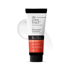 Deconstruct Brightening & Glow Sunscreen SPF 55+ And PA++++ | Dewy Sunscreen | For Dry Skin | Water Resistant, No White Cast, Quick Absorbing | For Women and Men | 50g