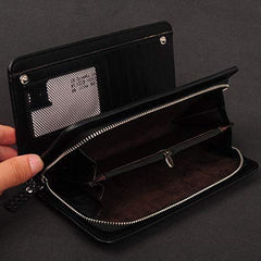 Man long wallet business zipper hand bag