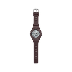 Casio Baby-G Women's Watch - BA-130SW-5ADR silver Dial, Brown Band