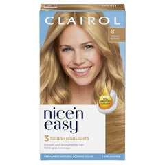 Clairol Nice 'N Easy Permanent Hair Color, 8 Medium Blonde, 1 Count
