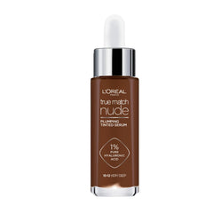 L’Oréal Paris L'Oreal True Match Nude Plumping Tinted Serum, 1% Hyaluronic Acid, Instantly Evens, Brightens, and Hydrates Skin, Shade 10-12, Very Deep