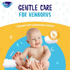 Fine Baby Water Wipes, 99% Pure Water, Free from Alcohol, Fragrance & Paraben, Pack of 24 x 72 Wipes (1,728 Wipes)