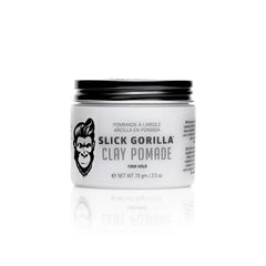 Slick Gorilla Clay Pomade for Men | 2.5 oz (75 ml) | Firm Hold Hair Clay with Natural Matte Finish | Non-Greasy Men’s Hair Pomade for Textured, Wavy & Thick Hair | Easy to Wash, No Flakes