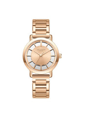 Lee Cooper Women's 2035 Movement Watch, Analog Display and Metal Strap - LC08037.410, Rose Gold