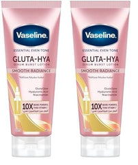 Vaseline Essential Even Tone Body Lotion Smooth Radiance, Gluta-Hya Serum Burst, 10X More Powerful than Vitamin C, Deeply Moisturising, 200ml (Pack of 2)