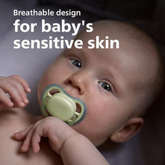 AVENT Philips Ultra Air Pacifier - 4 x Light, Breathable Baby Pacifiers for Babies Aged 0-6 Months, BPA Free with Sterilizer Carry Case, SCF085/50