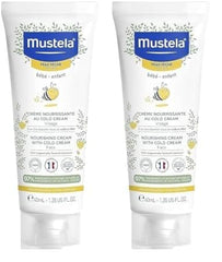 Mustela Baby Nourishing Face Cream – Daily Moisturizer for Dry Skin - with Natural Avocado, Cold Cream & Beeswax-40ml (Pack of 2)