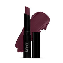 RENEE Very Matte Lipstick - Plum, Long-Lasting, Hydrating, and Velvety Formula, Paraben-Free Lip Color for All Skin Tones