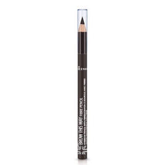 Rimmel London Brow This Way Fibre Pencil, Softly Defines and Thickens Eyebrows, Dark, 1.1 g
